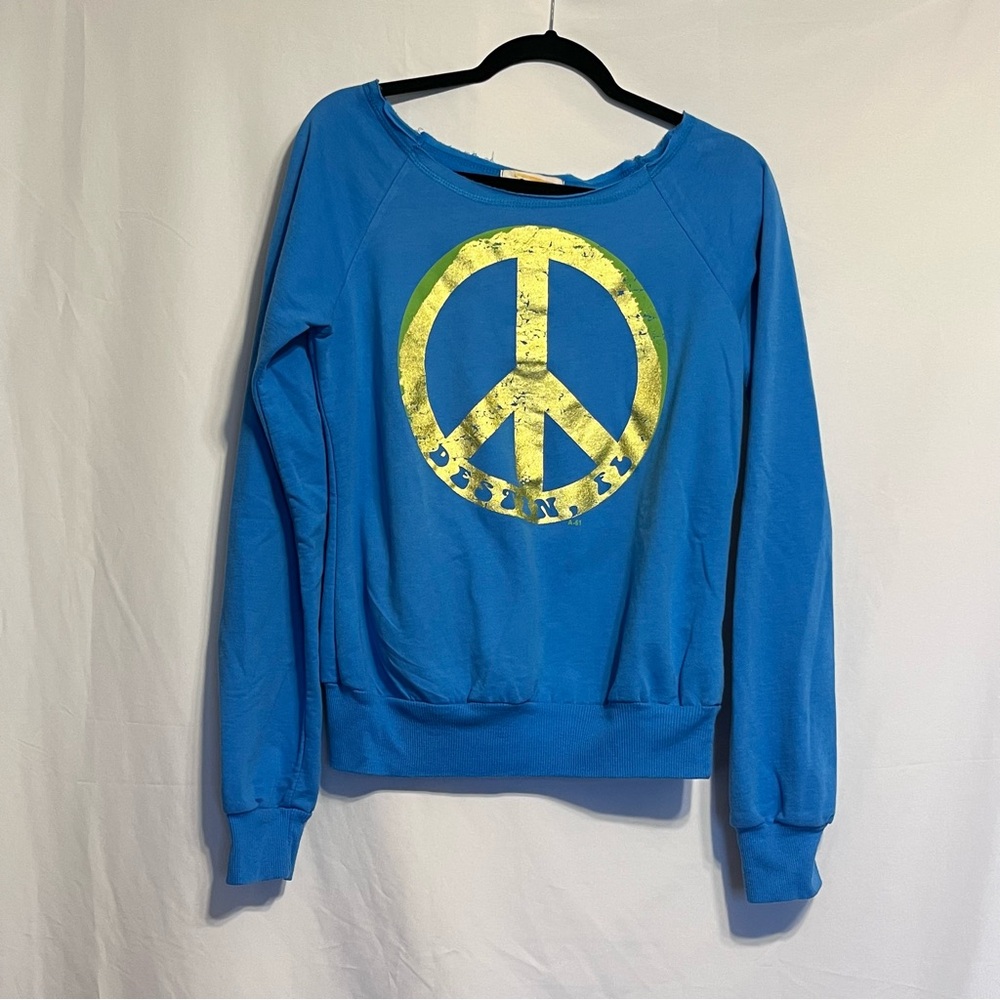 Blue Peace Sign Sweatshirt Destin FL large